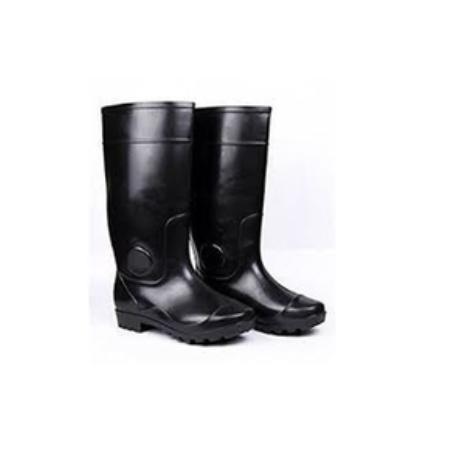 PVC Plain Toe Safety Shoes Black_0
