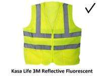 Kasa Life Fabric, Mesh Safety Jackets L 3M Reflective Green_0
