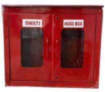SWATI Mild Steel Double Door Fire Hose Cabinet 750 x 600 x 250 mm 15 m_0