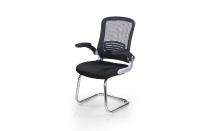 Visitor Black 1080 x 635 x 605 mm SS and Nylon Mesh Office Chairs_0