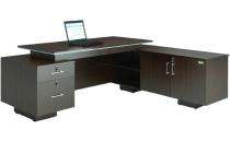 Executive Office Tables Dark Brown Pre Laminated Particle Wood_0
