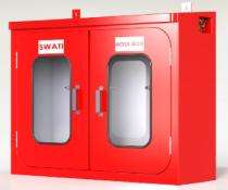 SWATI FRP Double Door Fire Hose Cabinet 750 x 600 x 250 mm 15 m_0