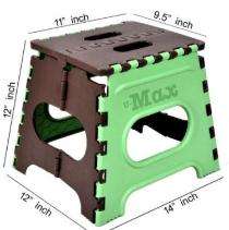 U MAX Stools Folding Plastic Green and Brown_0
