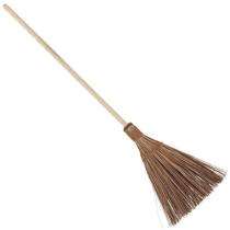 Coconut Stick Long Wooden Handle Broom  Brown_0