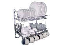 Stainless Steel Rectangular, Square Plate Holder, Cup Holder Kitchen Storage Organiser_0