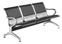 VISHAL Waiting Chairs Stainless Steel and Leather_0