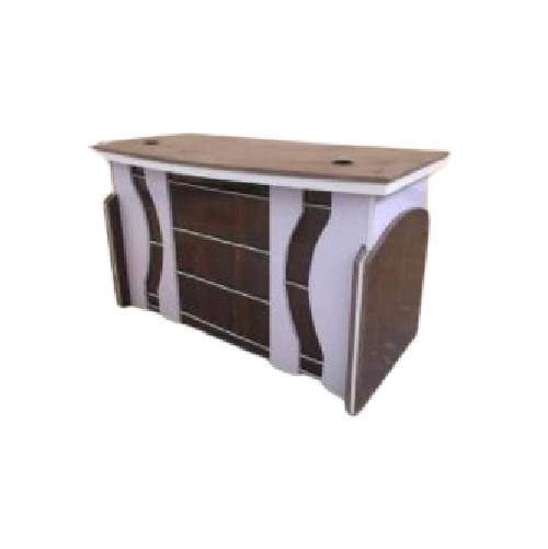 Reception Office Tables Brown, White Wooden_0