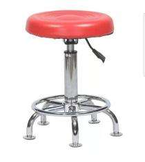 Hospra Stools Revolving Mild Steel Red and Silver_0