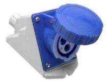 3 pin 110 V 6 Amps IP 44 Industrial Socket_0