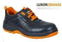 Zain LUXOR ORANGE Buff Grain Leather Steel Toe Safety Shoes Black and Orange_0
