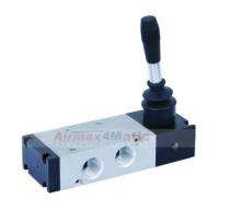 Aluminium Anodized 1/4 inch 5/3 Way Hand Lever Solenoid Valves 3AD-HR-5_0