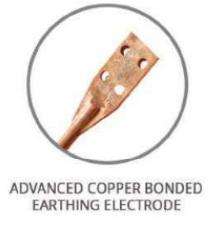 NFPL CBEE 5/8" X 6" Bonded Cu Rod with Clamp Steel 1800 mm Earthing Electrodes_0