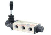Aluminium Pressure Die Cast 1/2 inch 5/3 Way Hand Lever Solenoid Valves 3ARMHLV-5_0