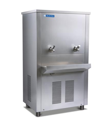 80 Litres Water Cooler 2 Faucets Silver_0