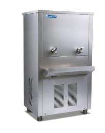 80 Litres Water Cooler 2 Faucets Silver_0