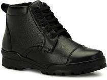 Real Leather Plain Toe Safety Shoes Black_0