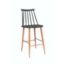 Waiting Chairs PVC Seat and Wooden Leg_0