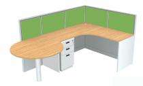 NGFC Workstation Office Tables Inntal Beech, Silver Grey PLPB and MDF Board_0