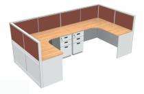 NGFC Workstation Office Tables Inntal Beech, Silver Grey PLPB and MDF Board_0