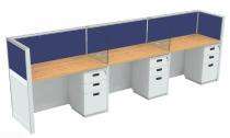 NGFC Workstation. Office Tables Inntal Beech & Silver Grey PLPB & MDF Board_0
