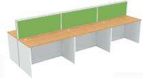 NGFC Workstation Office Tables Inntal Beech & Silver Grey PLPB & MDF Board._0