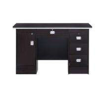 Counter Office Tables Black, Walnut Pre Laminated Particle Wood_0