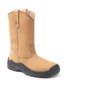JS-001-Dallas Cow Leather Steel Toe Safety Shoes Light Brown_0