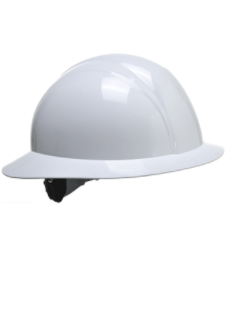 Udyogi Polypropylene, Nylon White Chin Strap Safety Helmets Full Brim Future_0