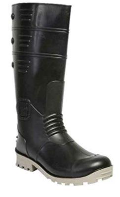 Hillson Torpedo 212 PVC Round Toe Safety Shoes Black and Grey_0