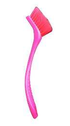 Nylon Kitchen Sink brush Cleaning Brush Plastic Handle Pink_0