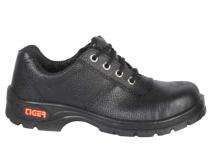 TIGER Real Leather Rubber Toe Safety Shoes Black_0