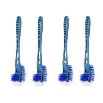 Nylon Toilet Cleaning Brush Plastic Handle Blue_0