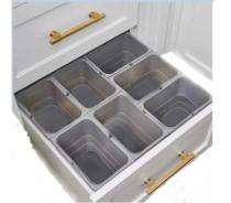 Stainless Steel Rectangular Basket Kitchen Storage Organiser 8 x 20 x 15 mm_0