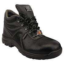 ALKO PLUS Real Leather Rubber Toe Safety Shoes Black_0