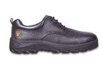 TAGRA Real Leather Steel Toe Safety Shoes Black_0