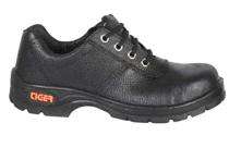 TIGER Real Leather Steel Toe Safety Shoes Black_0