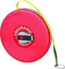 FREEMANS 13 mm Steel Measuring Tapes Leatherette+ 50 m Red_0