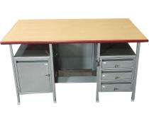 Abhay Steel Reception Office Tables Brown Mild Steel_0