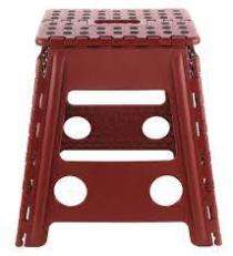 Stools Folding Plastic Maroon_0