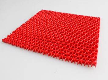 Floor Mats PVC Plastic (3 x 3) ft x 10 mm Red_0