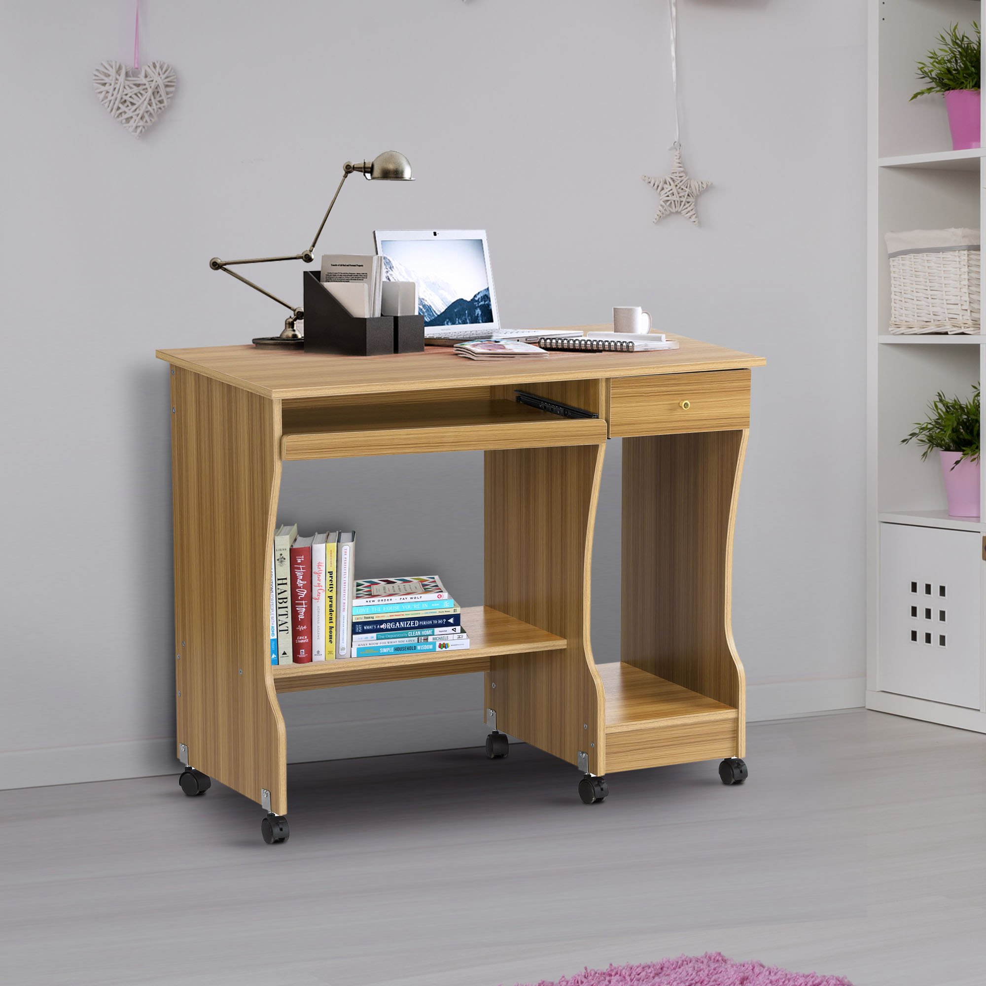 Nilkamal Computer Office Tables Teak Engineered Wood_1