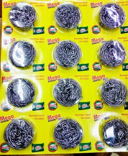 Stainless Steel Cleaning Scrubber 10x10 cm Silver_0