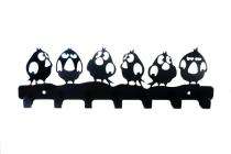 Spillbox Key Stands Mild Steel 27 x 10 cm 7 Hooks Black_0