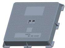 NIF manhole covers Ductile Iron Square Solid Top Manhole Cover Frame Drain Cover Frame EHD-35_0