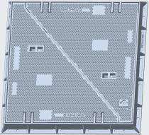 NIF manhole covers Cast Iron Square Double triangular cover Drain Cover Frame EHD-35_0