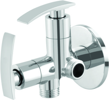 Bright Chrome Finish 2 in 1 Angle Cock Faucet Aqua AQ06_0