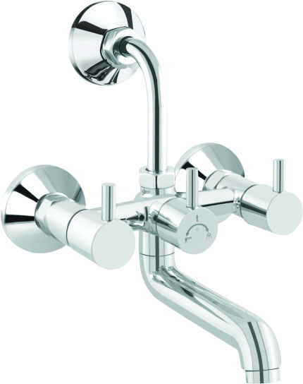 Bright Chrome Finish 2 in 1 Wall Mixer Faucet Prime PR14_0