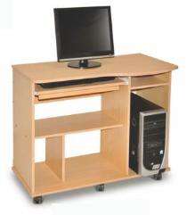 Computer Office Tables Bavarian Beech PLPB and MDF Board_0