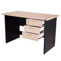 Workstation Office Tables Maple, Black Particle Board_0