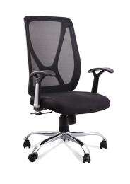 Revolving Black 480 x 540 x 990 mm High Quality Fiber Base Office Chairs_0